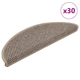Vidaxl trapmatten zelfklevend sisal-look 30 st 56x17x3 cm donkerbeige - afbeelding 1