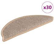 Vidaxl trapmatten zelfklevend sisal-look 30 st 56x17x3 cm lichtbeige - afbeelding 1