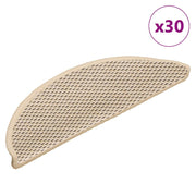 Vidaxl trapmatten zelfklevend sisal-look 30 st 56x17x3 cm berber - afbeelding 1