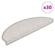 Vidaxl trapmatten zelfklevend sisal-look 30 st 65x21x4 cm platina - afbeelding 1