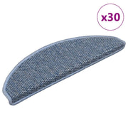 Vidaxl trapmatten zelfklevend sisal-look 30 st 65x21x4 cm blauw - afbeelding 1