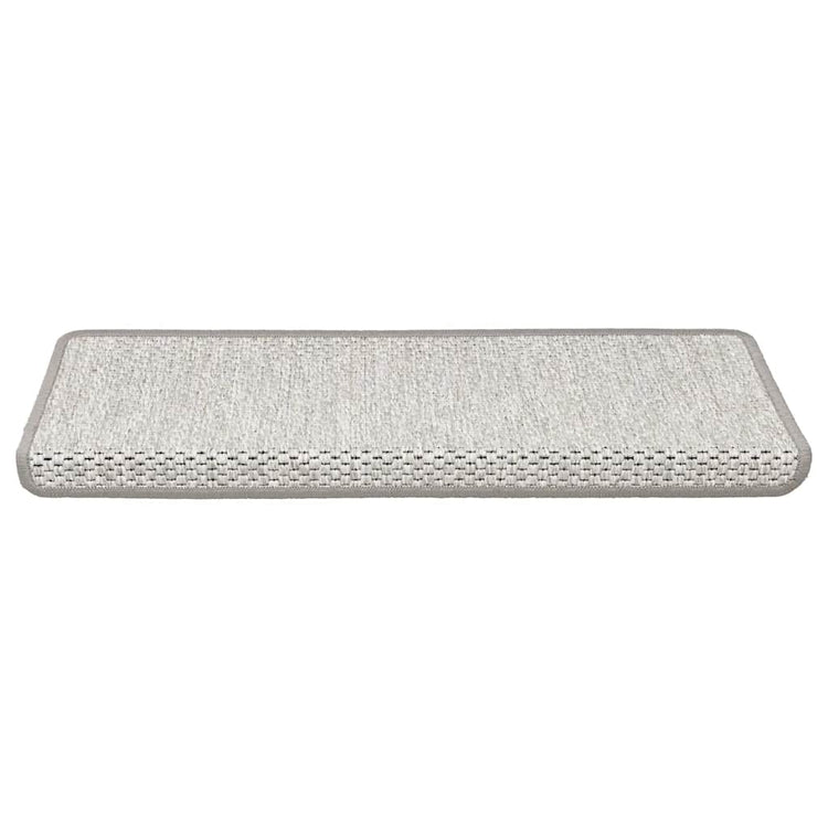 Vidaxl trapmatten zelfklevend sisal-look 30 st 65x21x4 cm platina