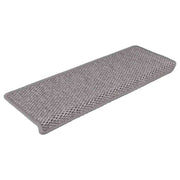 Vidaxl trapmatten zelfklevend sisal-look 30 st 65x21x4cm zilverkleurig - afbeelding 2