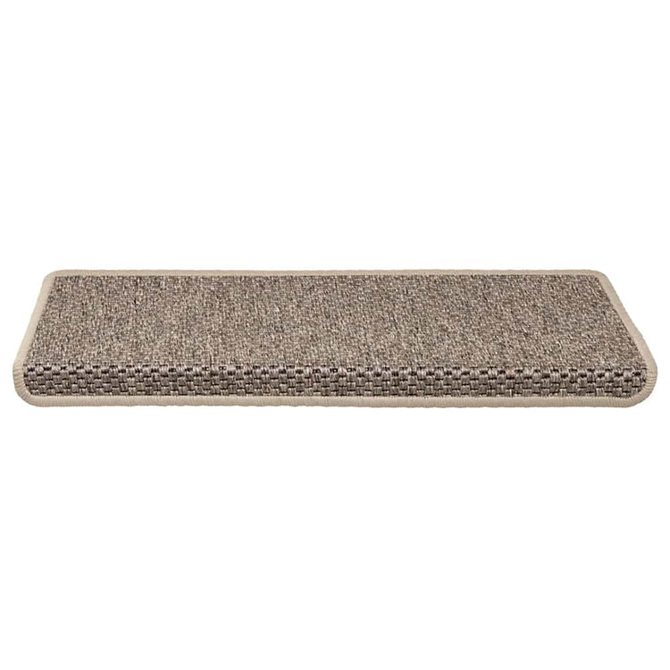 Vidaxl trapmatten zelfklevend 30 st sisal-look 65x21x4 cm donkerbeige