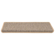 Vidaxl trapmatten zelfklevend 30 st sisal-look 65x21x4 cm lichtbeige - afbeelding 3