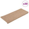 Vidaxl trapmatten zelfklevend 30 st 65x24,5x3,5 cm beige
