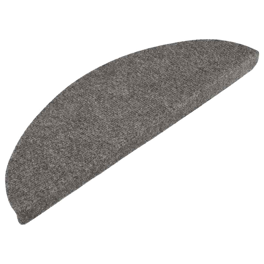Vidaxl trapmatten zelfklevend 30 st 56x17x3 cm grijs