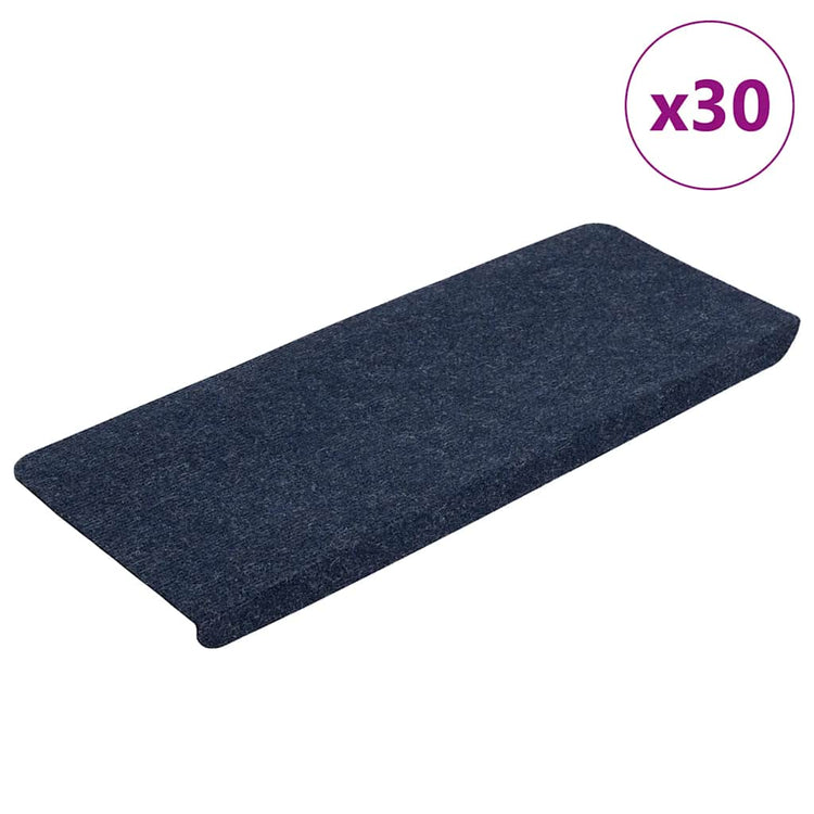 Vidaxl trapmatten zelfklevend 30 st 65x24,5x3,5 cm blauw