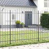 Vidaxl tuinhek 2 pcs grijs 170 x 215 cm gepoedercoat staal