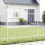 Vidaxl tuinhek woerden 2 st 170 x 165 cm gepoedercoat staal wit - afbeelding 1