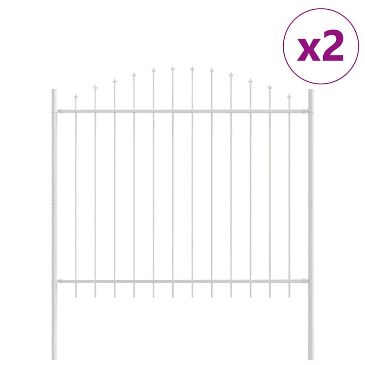 Vidaxl tuinhek woerden 2 st 170 x 190 cm gepoedercoat staal wit