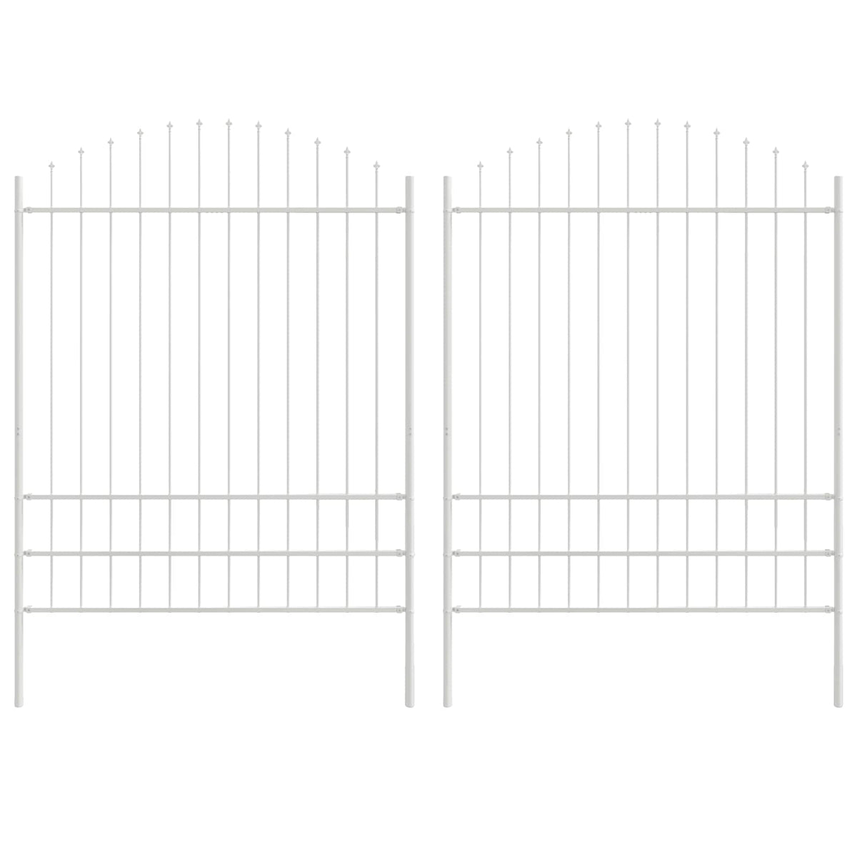 Vidaxl tuinhek woerden 2 st 170 x 225 cm gepoedercoat staal wit