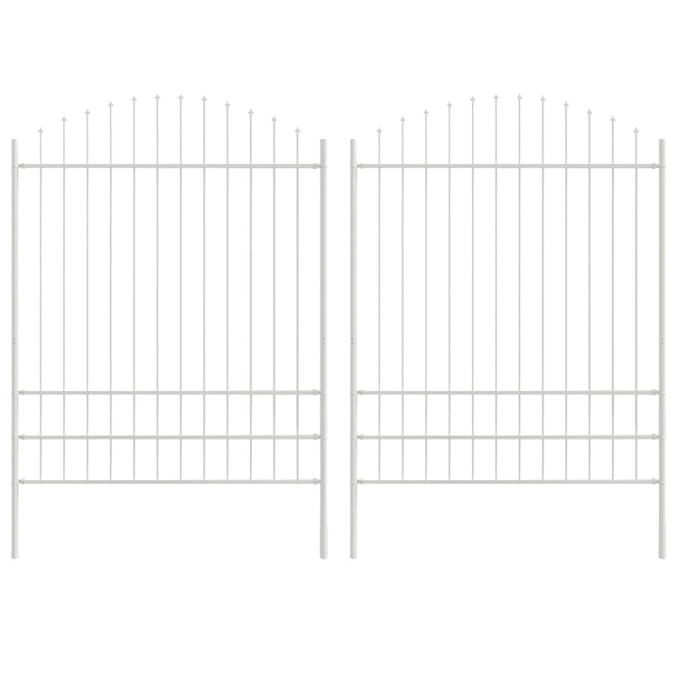 Vidaxl tuinhek woerden 2 st 170 x 225 cm gepoedercoat staal wit