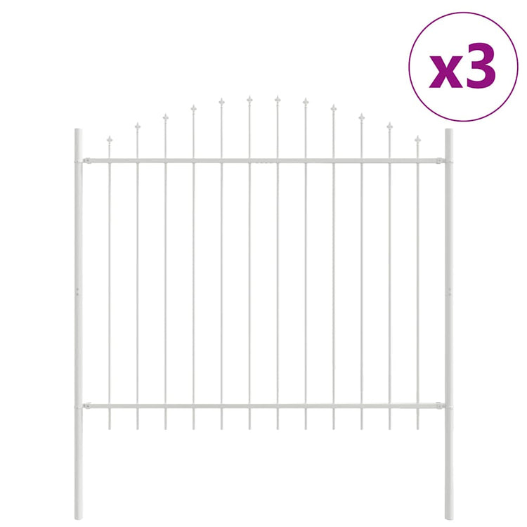 Vidaxl tuinhek woerden 3 st 170 x 165 cm gepoedercoat staal wit
