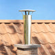 Vidaxl schouwkop verlenging zilver 29 x 29 x 50 cm roestvrij staal