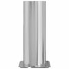 Vidaxl schouwkop verlenging zilver 29 x 29 x 50 cm roestvrij staal