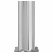 Vidaxl schouwkop verlenging zilver 29 x 29 x 50 cm roestvrij staal - afbeelding 3