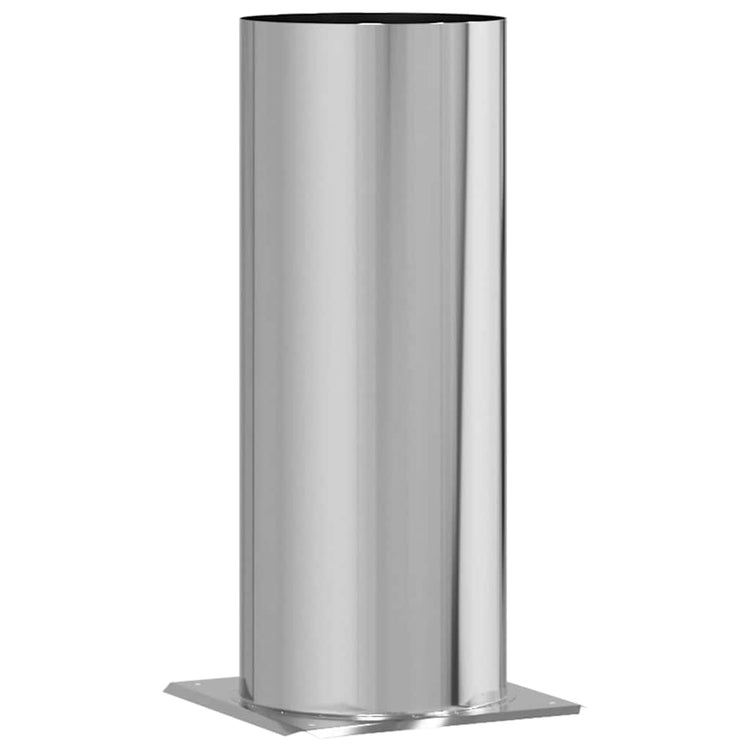 Vidaxl schouwkop verlenging zilver 25 x 25 x 50 cm roestvrij staal