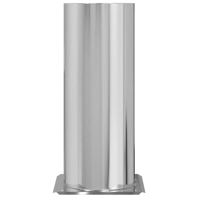 Vidaxl schouwkop verlenging zilver 25 x 25 x 50 cm roestvrij staal