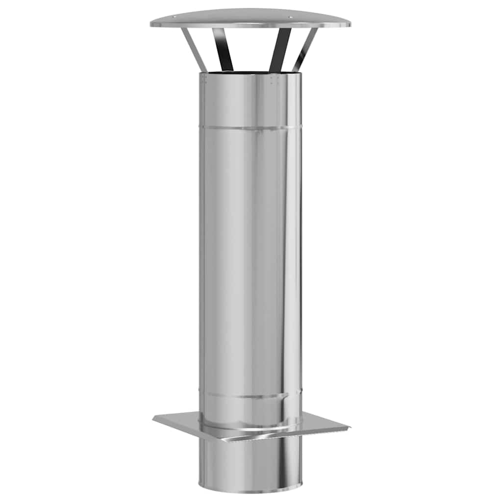 Vidaxl schouw verlenging zilver 35 x 35 x 82 cm roestvrij staal