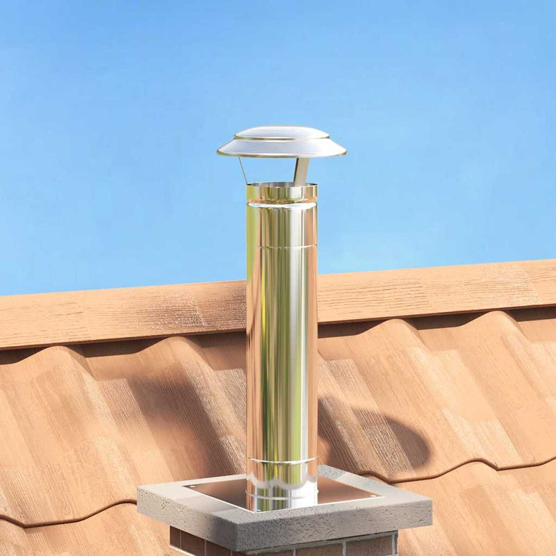 Vidaxl regenbescherming voor schoorsteen zilver 20 x 20 x 18 cm