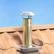Vidaxl regenbescherming voor schoorsteen zilver 25 x 25 x 20 cm - afbeelding 1