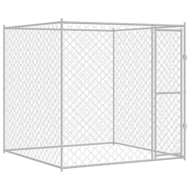 Vidaxl hondenbench zilver 200 x 200 x 200 cm gegalvaniseerd staal