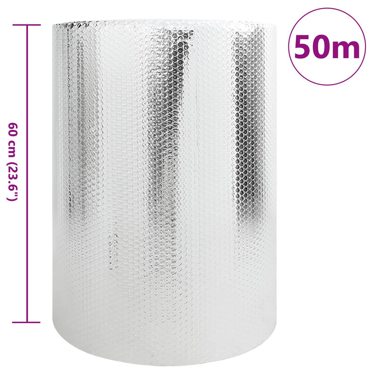 Vidaxl radiatorfolie zilver 50 x 0,6 m polyetheen