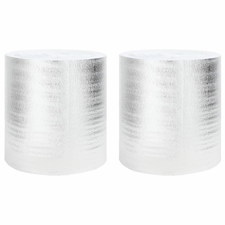 Vidaxl radiatorfolie 2 st zilver 25 x 0,5 m polyetheen