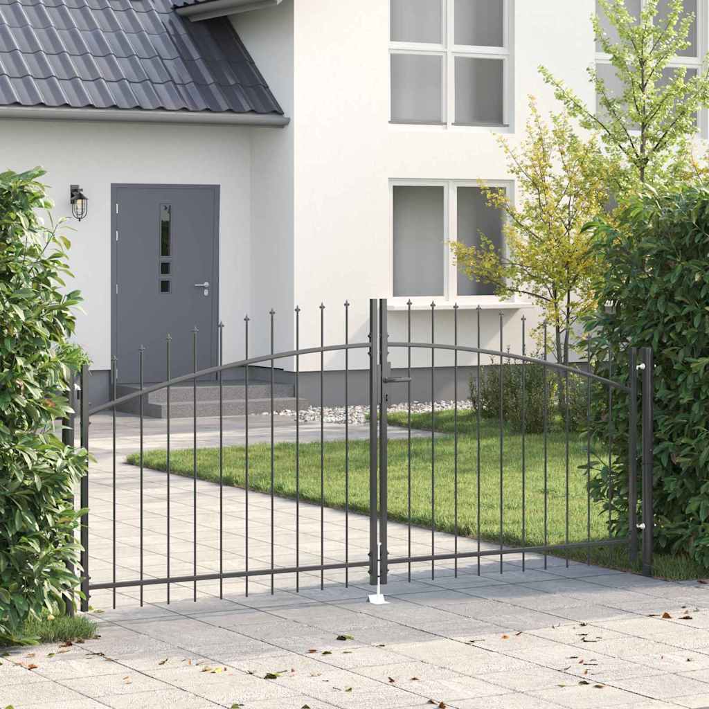 Vidaxl dubbele poort woerden 299,5 x 149,5 cm staal vergrendelbaar
