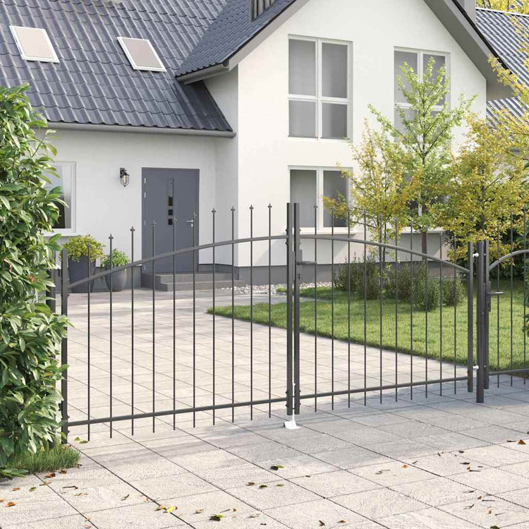 Vidaxl dubbele poort woerden 299,5 x 149,5 cm staal vergrendelbaar