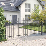 Vidaxl dubbele poort woerden 299,5 x 174,5 cm staal vergrendelbaar - afbeelding 3
