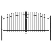 Vidaxl dubbele poort woerden 299,5 x 174,5 cm staal vergrendelbaar - afbeelding 2