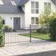Vidaxl dubbele poort woerden 400 x 174,5 cm staal grijs vergrendelbaar