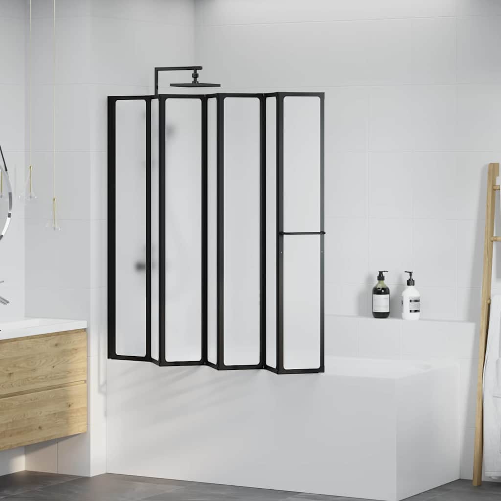 Vidaxl douchescherm anders zwart 168 x 140 cm aluminium