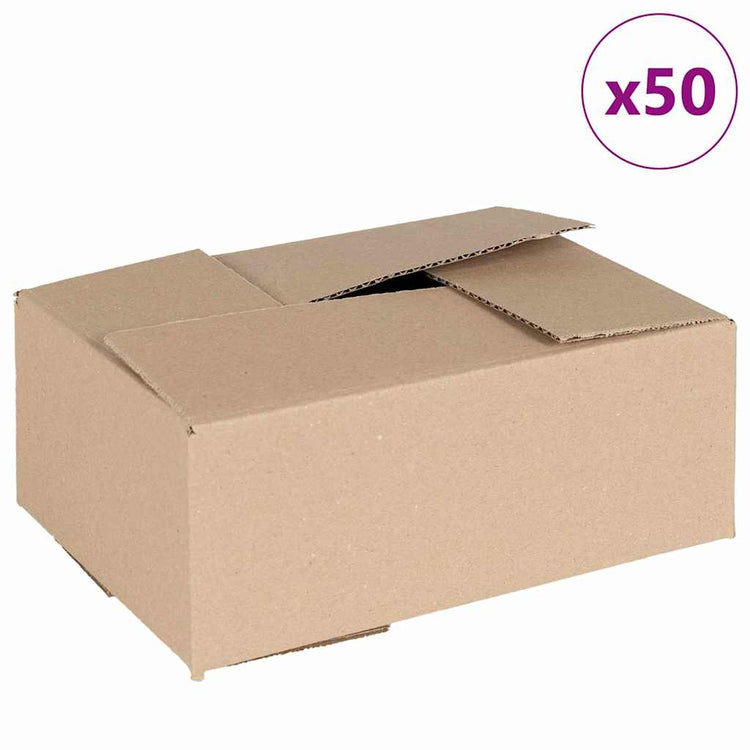 Vidaxl vouwdoos met opslag 50 st naturel 25 x 17,5 x 10 cm karton