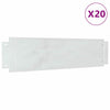 Vidaxl gazonranden 20 pcs zilver 100 x 25 x 0,07 cm