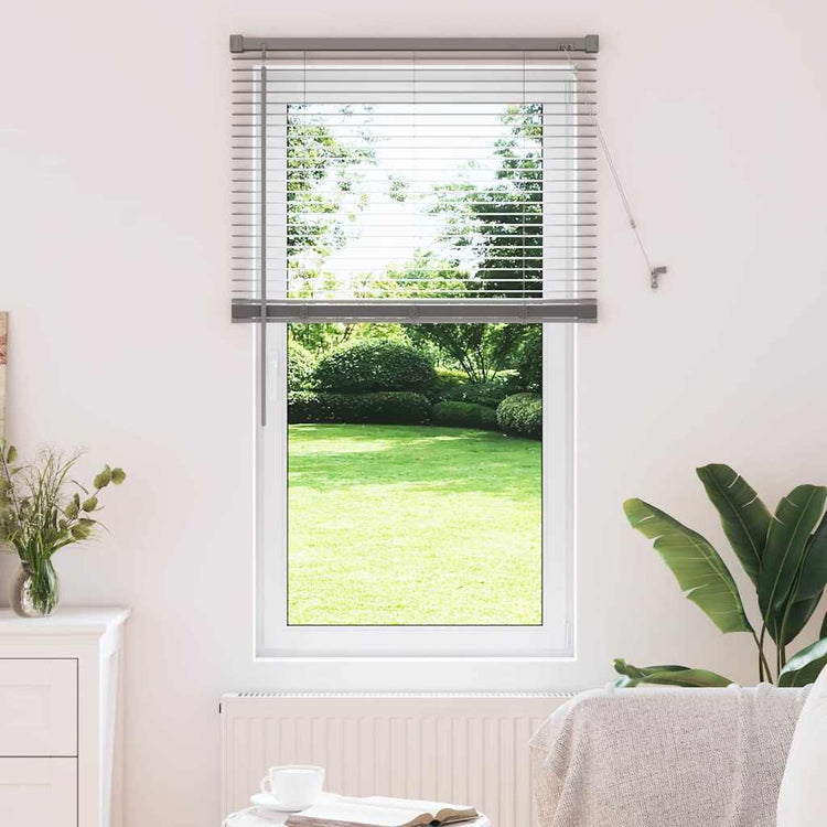 Vidaxl venetiaanse jaloezie zilver 130 x 75 cm 25 mm aluminium