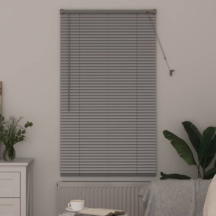 Vidaxl venetiaanse jaloezie zilver 130 x 75 cm 25 mm aluminium