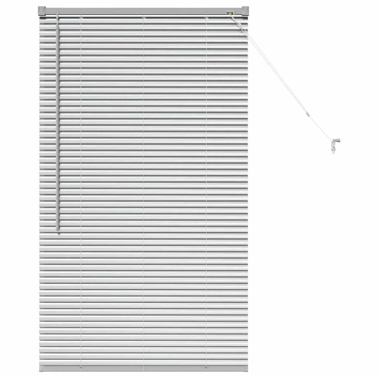 Vidaxl venetiaanse jaloezie zilver 130 x 75 cm 25 mm aluminium