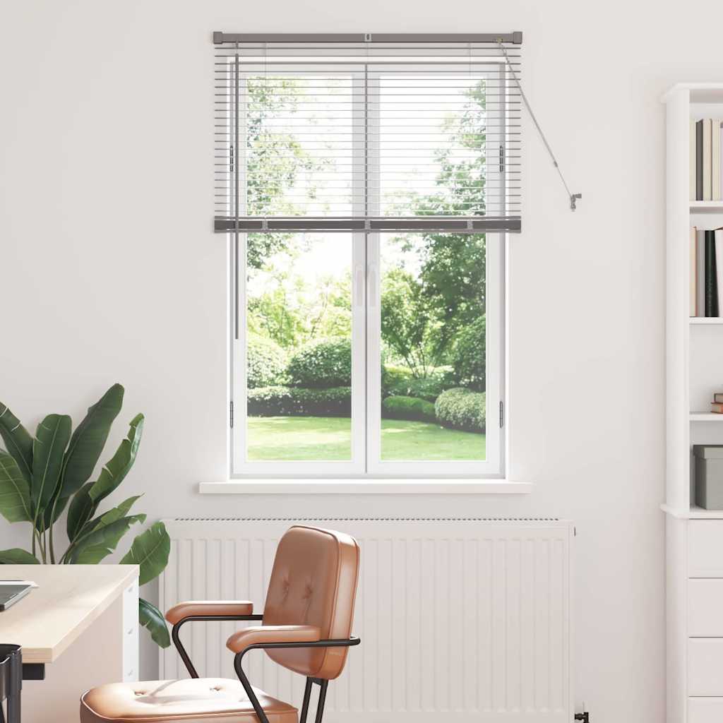 Vidaxl venetiaanse jaloezie zilver 130 x 90 cm 25 mm aluminium