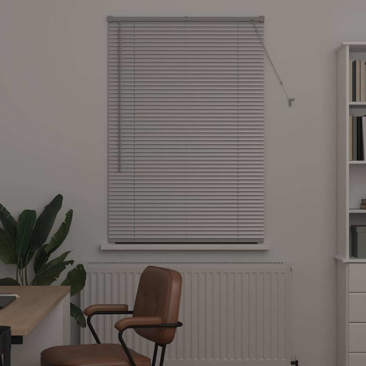 Vidaxl venetiaanse jaloezie zilver 130 x 90 cm 25 mm aluminium