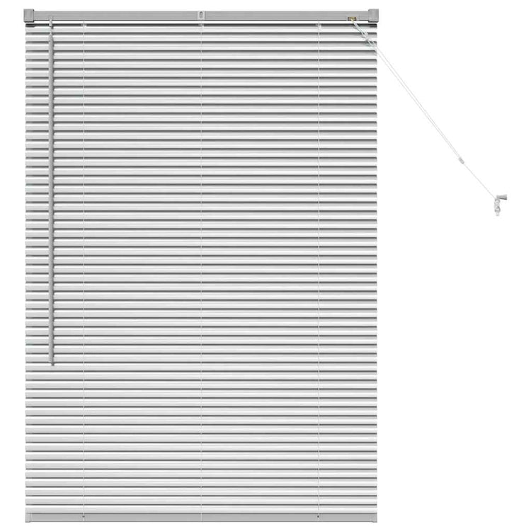 Vidaxl venetiaanse jaloezie zilver 130 x 90 cm 25 mm aluminium