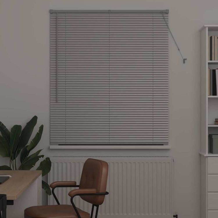 Vidaxl venetiaanse jaloezie zilver 130 x 115 cm 25 mm aluminium