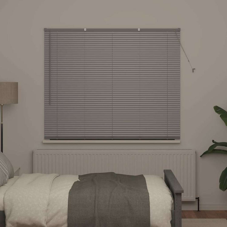 Vidaxl venetiaanse jaloezie zilver 175 x 160 cm 25 mm aluminium