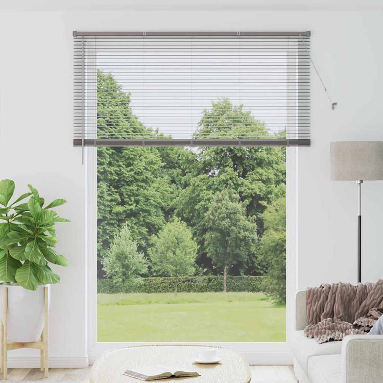 Vidaxl venetiaanse jaloezie zilver 220 x 160 cm 25 mm aluminium