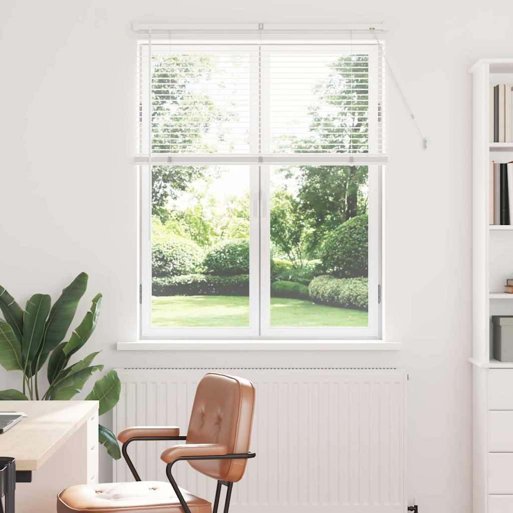 Vidaxl venetiaanse jaloezie wit 130 x 105 cm 25 mm aluminium