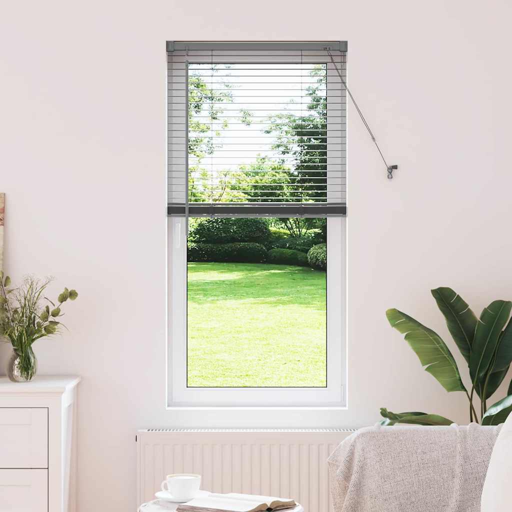 Vidaxl venetiaanse jaloezie donkergrijs 130 x 60 cm 25 mm aluminium