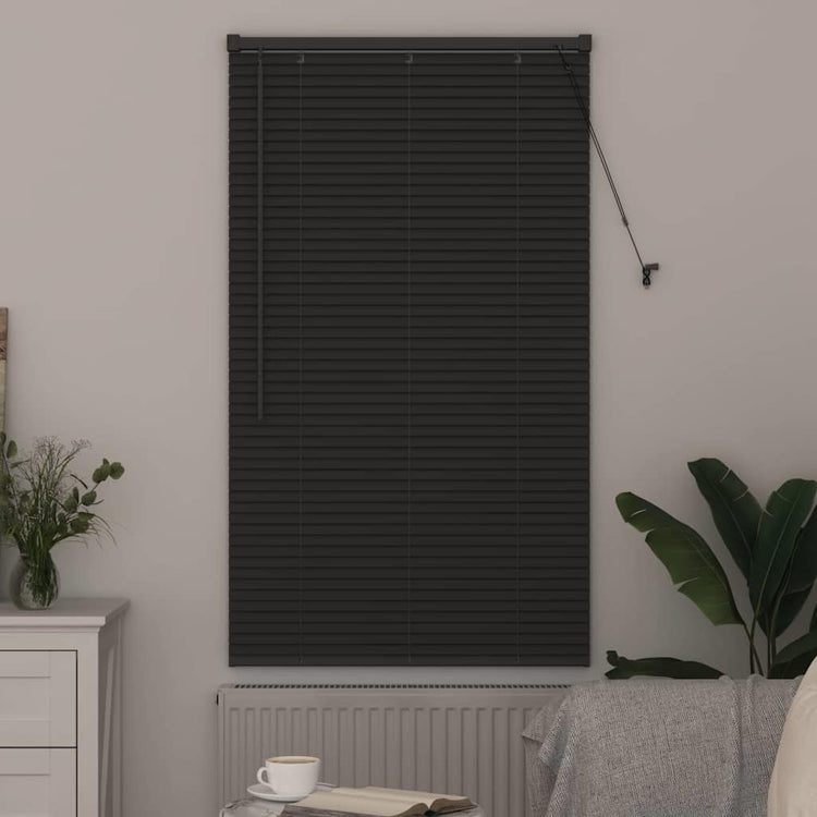 Vidaxl venetiaanse jaloezie donkergrijs 130 x 70 cm 25 mm aluminium