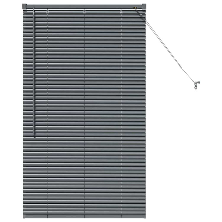 Vidaxl venetiaanse jaloezie donkergrijs 130 x 70 cm 25 mm aluminium